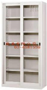 TMJ132-12 連座鋼製書櫃(全直玻) 88x40x